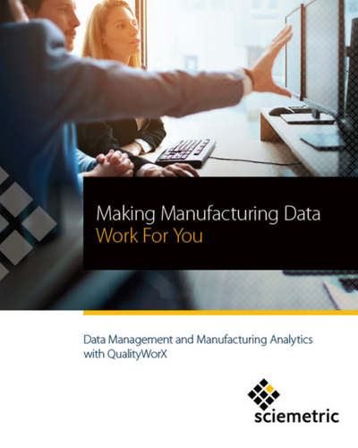 Data management and manufacturing analytics brochure cover