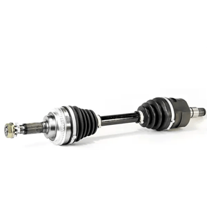 Front wheel drive axle assembly on a white background