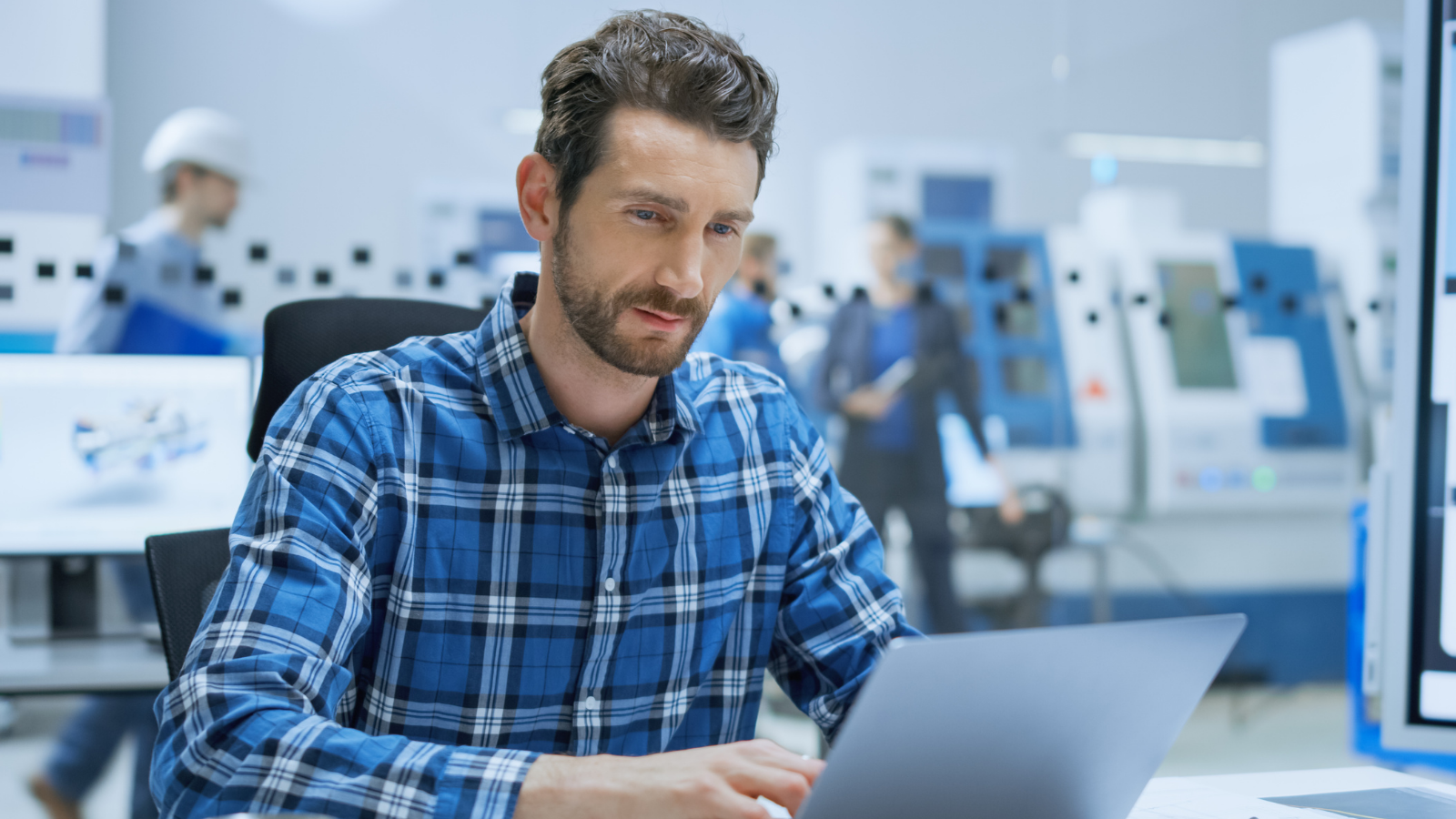 man on computer 