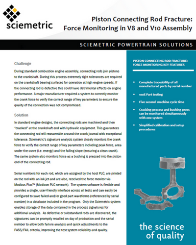 Press-Fit Process Monitoring  Press Force Monitoring System