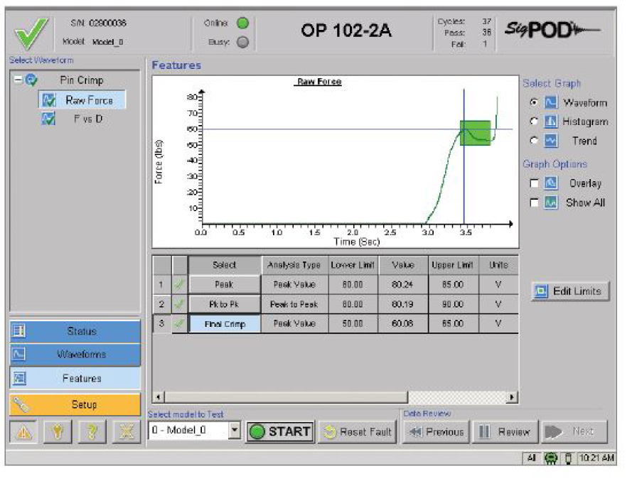 Crimp sigPOD screen