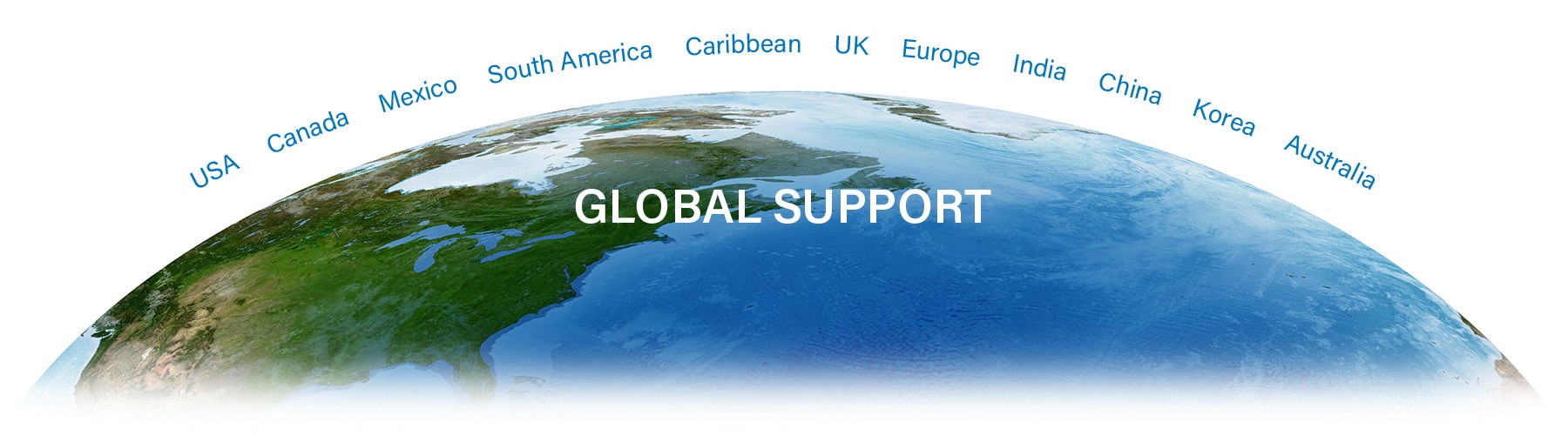 Global support locations around the globe