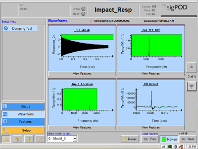 Damping sigPOD screen