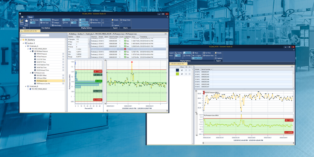 Image of Sciemetric Studio software with limit-setting data